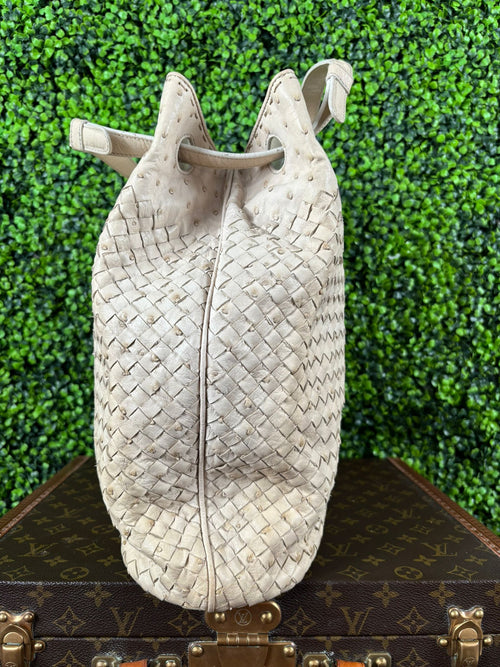 Bottega Veneta Beige Ostrich Bag
