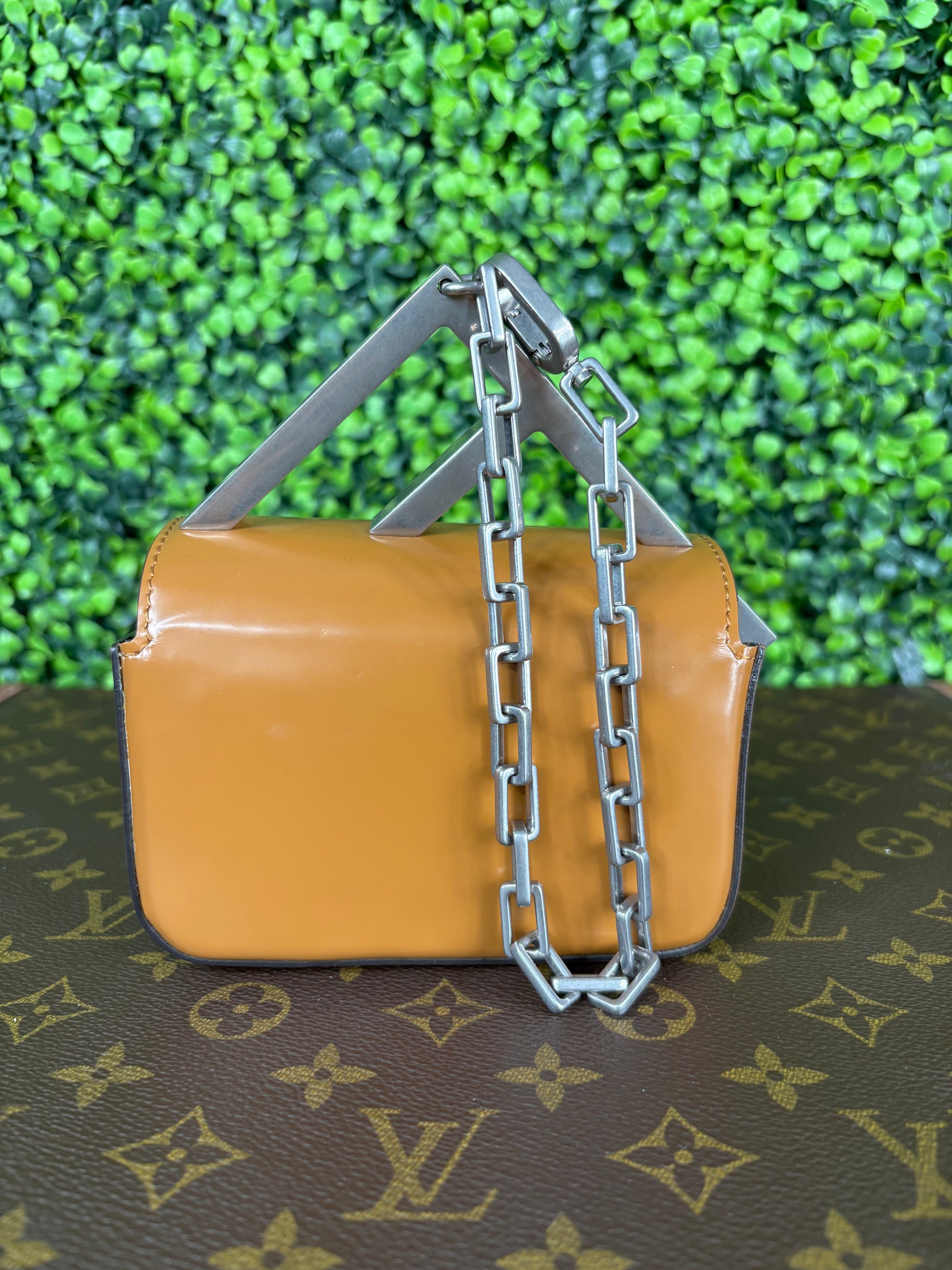 Fendi Nano F Leather Clutch Bag