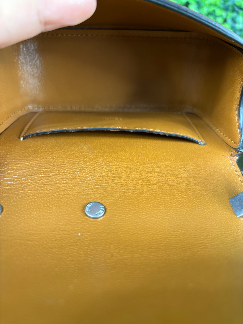 Fendi Nano F Leather Clutch Bag