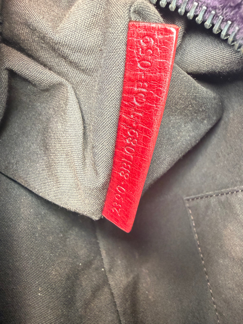 Fendi Red Zucchino Leather Satchel Bag