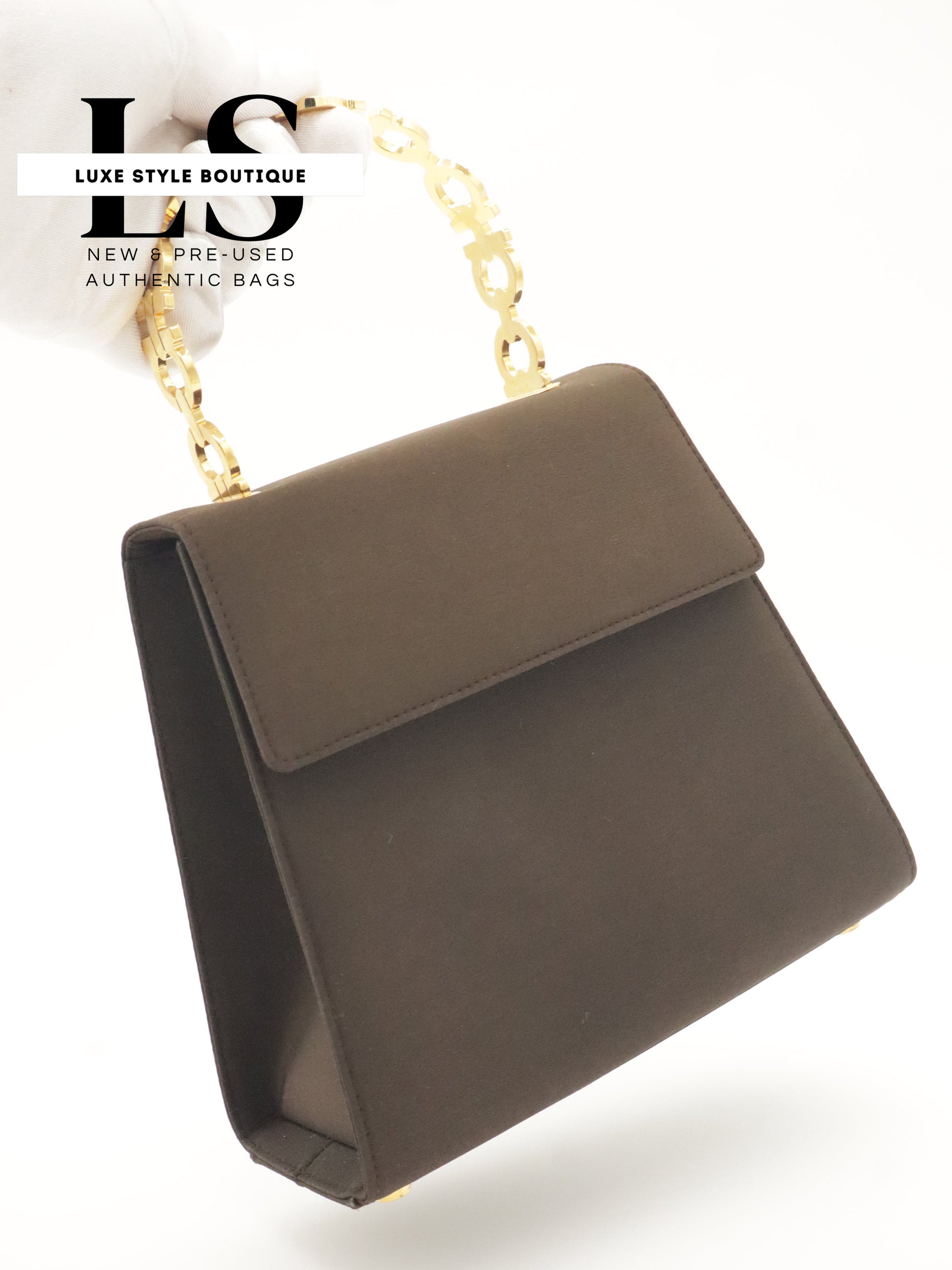 Salvatore Ferragamo Vala Two-Way Suede Handbag