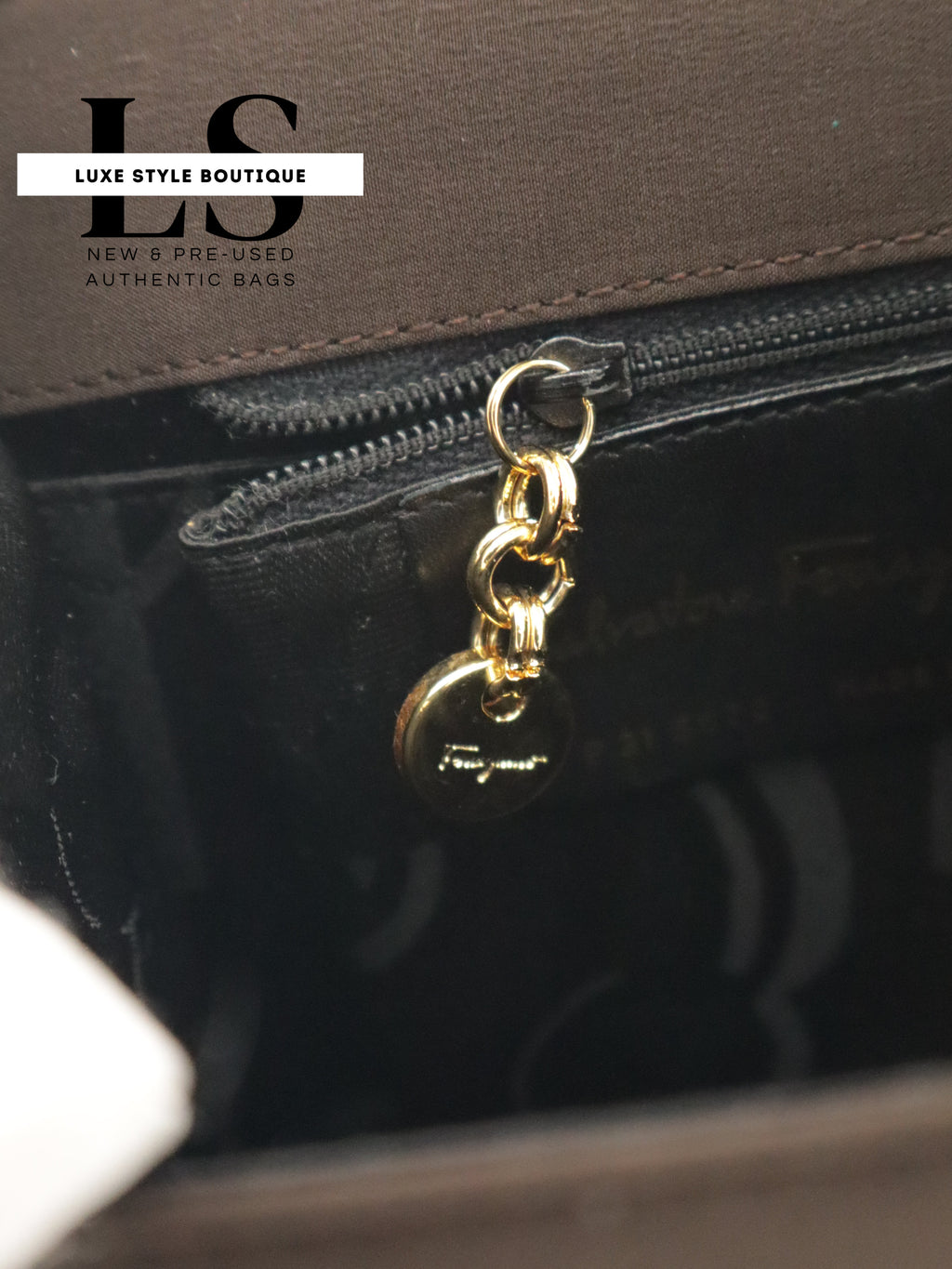 Salvatore Ferragamo Vala Two-Way Suede Handbag