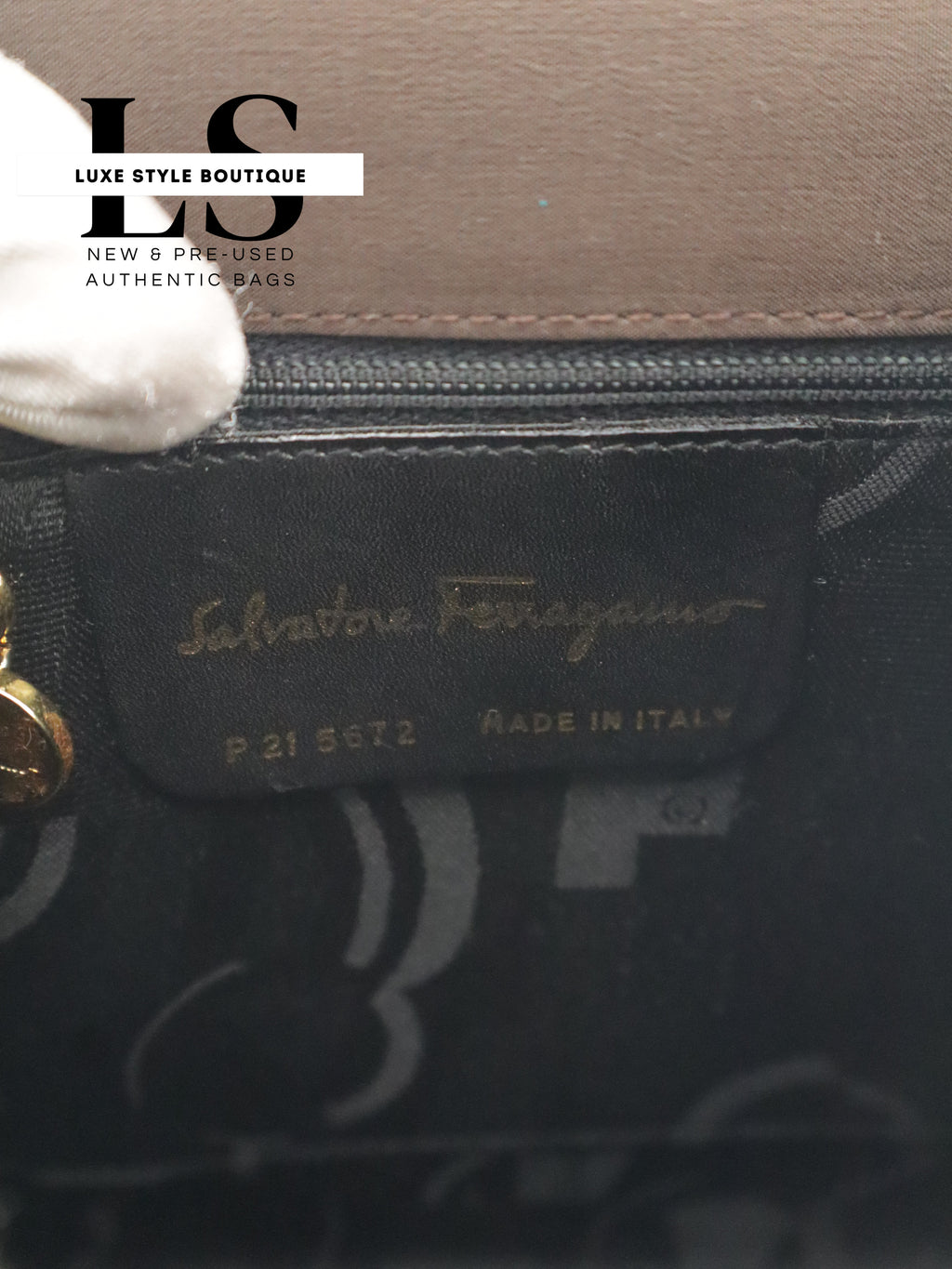 Salvatore Ferragamo Vala Two-Way Suede Handbag
