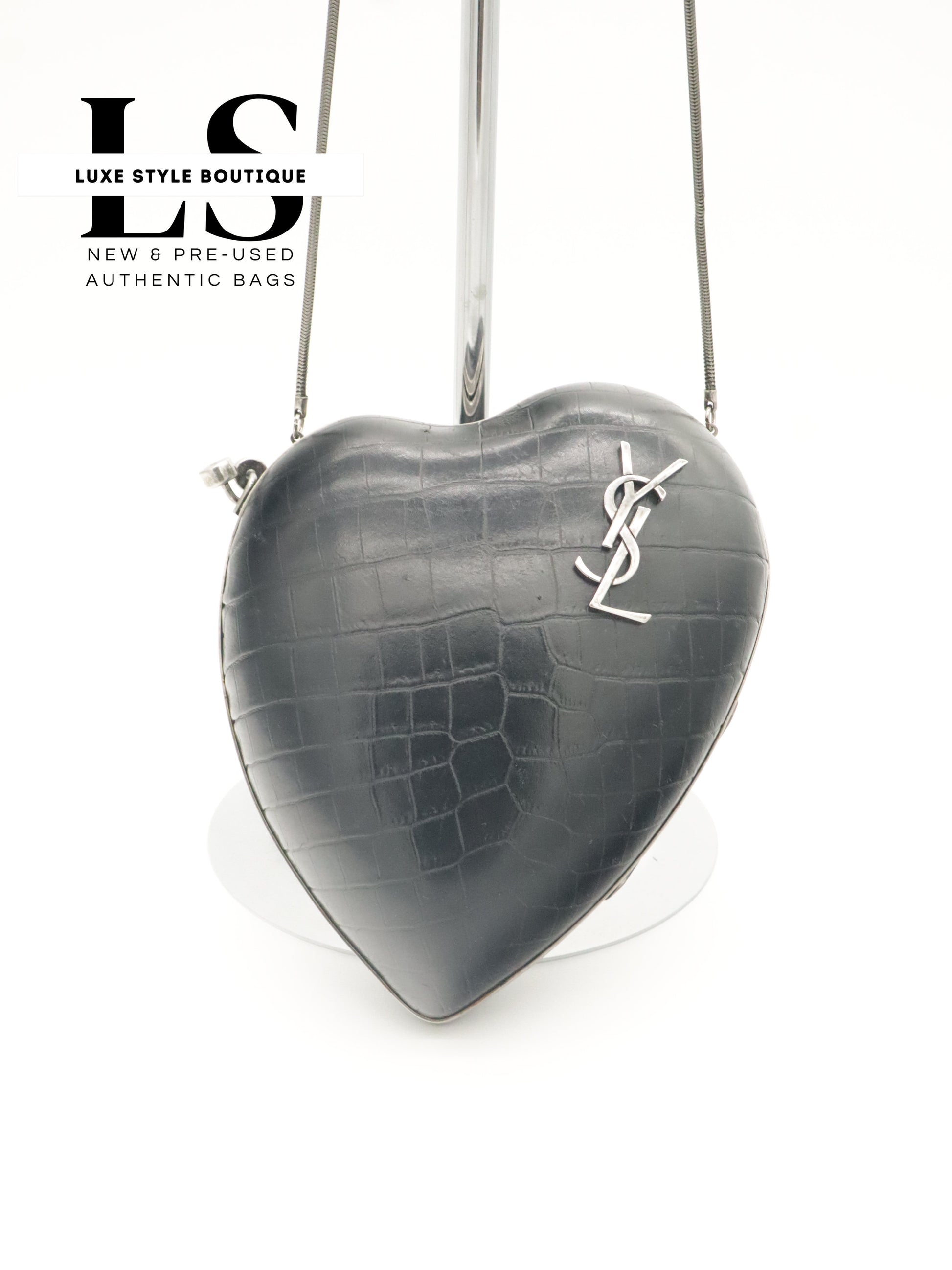 YSL Leather "Love Box" Crossbody Bag